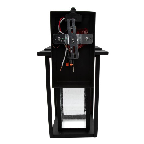 LED Outdoor Wall Light Seeded Glass, Dusk to Dawn Sensor, 1000 Lumens, 3000K Warm White - 15.5 in. Height