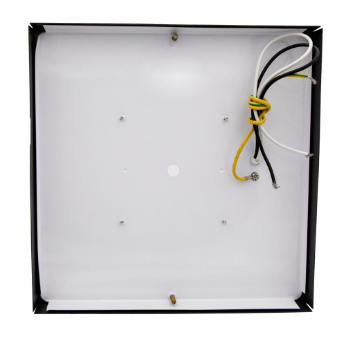 LED Outdoor Porch Ceiling Light, Black w/ Frosted White Lens, 1000 Lumens, 3000K Warm White