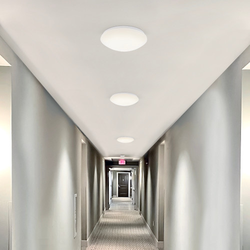 14 in. LED Mushroom Light Flush Mount Ceiling Fixture, Dimmable, 3000K Warm White, 1600 Lumens