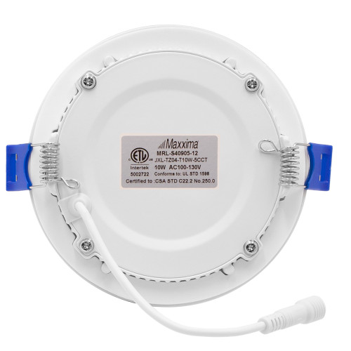 4 in. Slim Recessed LED Downlight, Canless IC Rated, 750 Lumens, 5 CCT Color Selectable 2700K-5000K