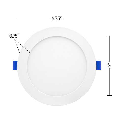 6 in. Slim Round Recessed LED Downlight, Canless IC Rated, 1050 Lumens, 5 CCT Color Selectable 2700K-5000K (12 Pack)