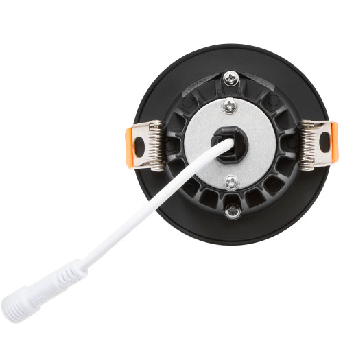 2 in. Slim Round Recessed Anti-Glare LED Downlight, Black Trim, Canless IC Rated, 550 Lumens, 5 CCT 2700K-5000K