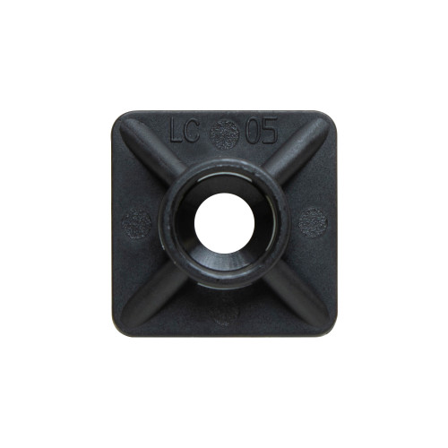 0.75 Inch Zip Tie Mount, Self-Adhesive Mounting Pad Cable Tie Management Anchors, 200 Pack, Black