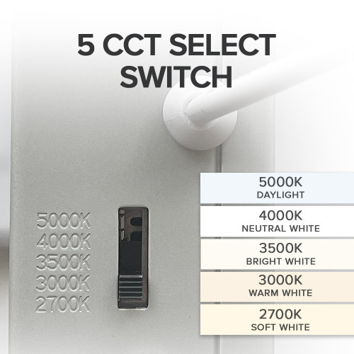 4 in. Slim Square Recessed LED Downlight, Canless IC Rated, 750 Lumens, 5 CCT Color Selectable 2700K-5000K