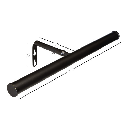 14 in. LED Picture Light, 200 Lumens, 3000K Warm White, Oil Rubbed Bronze Finish, On/Off Switch