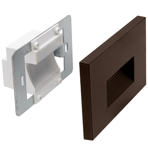 Horizontal LED Step Light, Indoor/Outdoor Stair Light, 3 CCT Color Selectable 3000K/4000K/5000K, Oil Rubbed Bronze (2 Pack)