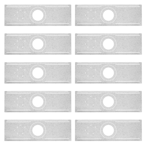 4 in. & 6 in. Slim Downlight Rough-In Plate, New Construction Light Mounting Metal Plate w/ Notches (10 Pack)