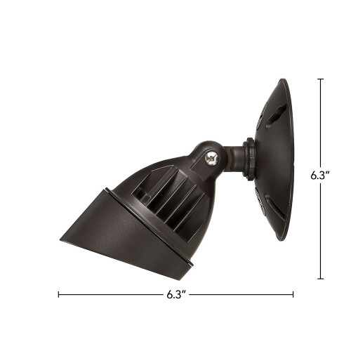 LED Outdoor Flood Wall Light, Exterior Security Light, 800 Lumens, 3000K Warm White, Brown (2 Pack) - 6 in. Height