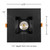 6 in. Slim Square Recessed Anti-Glare LED Downlight, Black Trim, Canless IC Rated, 1200 Lumens, 5 CCT 2700K-5000K