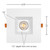 6 in. Slim Square Recessed Anti-Glare LED Downlight, White Trim, Canless IC Rated, 1300 Lumens, 5 CCT 2700K-5000K