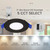 3 in. Slim Recessed LED Downlight, Canless IC Rated, 400 Lumens, 5 CCT Color Selectable 2700K-5000K, Black Trim