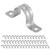 1 in. Electrical Metallic Tube (EMT) Push-On 2-Hole Pipe Straps for Conduit Installation (50 Pack)