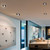 4 in. Adjustable Slim Recessed LED Floating Gimbal Downlight, 850 Lumens, 5 CCT Color Selectable 2700K-5000K, Black Trim