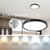 14 in. Black LED Flush Mount Ceiling Light, 5 CCT 2700K-5000K, 2400 Lumens