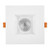 4 in. Low Kelvin Slim Square Recessed Anti-Glare LED Downlight, White Trim, Canless IC Rated, 1200 Lumens, 5 CCT 2200K-3500K