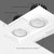 4 in. 2 Head Trimless LED Slim Square Recessed Anti-Glare Gimbal Downlight, White, Canless IC Rated, 2000 Lumens, 5 CCT 2700K-5000K