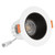 2 in. Slim Round Recessed Anti-Glare LED Downlight, White Trim Black Baffle, Canless IC Rated, 600 Lumens, 5 CCT 2700K-5000K