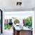 12 in. 2-Light Indoor / Outdoor Flush Mount Ceiling Light Fixture, Square Black Farmhouse Fixture, Bulbs Not Included
