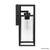 Outdoor Wall Sconce, Black Rectangular Fixture w/ Clear Glass Cylinder, Dusk to Dawn Sensor, Bulb Not Included - 14 in. Height