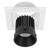 2 in. Trimless Slim Square Recessed Anti-Glare LED Downlight, White Recess Black Baffle, 600 Lumens, 5 CCT 2700K-5000K