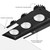 4 in. 3 Head Trimless LED Slim Square Recessed Anti-Glare Gimbal Downlight, Black, Canless IC Rated, 3000 Lumens, 5 CCT