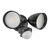 2 Head Outdoor LED Security Light, 2000 Lumens, 5 CCT 2700K-6500K, Motion Sensor, Dusk to Dawn Sensor, Black - 6 in. Height