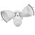 2 Head Outdoor LED Security Light, 2000 Lumens, 5 CCT 2700K-6500K, Motion Sensor, Dusk to Dawn Sensor, White - 6 in. Height