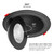 6 in. Adjustable Slim Recessed LED Floating Gimbal Downlight, 1100 Lumens, 5 CCT Color Selectable 2700K-5000K, Black Trim