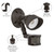 LED Outdoor Flood Wall Light, Exterior Security Light, 800 Lumens, 3000K Warm White, Motion Sensor, Dusk to Dawn Sensor, Brown