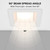 6 in. Recessed Commercial LED Square Downlight, Selectable Color Temperature / Wattage, up to 1850 Lumens