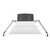 6 in. Recessed Commercial LED Square Downlight, Selectable Color Temperature / Wattage, up to 1850 Lumens