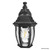 Outdoor Wall Light, Black w/ Clear Water Glass, Exterior Porch Sconce Light, E26 Socket, Bulb Not Included - 11 in. Height