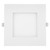 6 in. 2 Hour Fire Rated Slim Square Recessed LED Downlight, Canless IC Rated, 1100 Lumens, 5 CCT Color Selectable 2700K-5000K