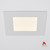 6 in. 2 Hour Fire Rated Slim Square Recessed LED Downlight, Canless IC Rated, 1100 Lumens, 5 CCT Color Selectable 2700K-5000K