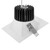 6 in. Slim Square Sloped Recessed Anti-Glare LED Downlight, White Trim, Canless IC Rated, 1800 Lumens, 5 CCT 2700K-5000K