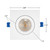 4 in. Adjustable Slim Square Recessed LED Floating Gimbal Downlight, 1000 Lumens, 5 CCT Color Selectable 2700K-5000K