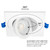 4 in. Adjustable Slim Square Recessed LED Floating Gimbal Downlight, 1000 Lumens, 5 CCT Color Selectable 2700K-5000K