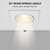 4 in. Adjustable Slim Square Recessed LED Floating Gimbal Downlight, 1000 Lumens, 5 CCT Color Selectable 2700K-5000K