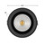 4 in. 5 CCT Adjustable LED Slim Regressed Eyeball Gimbal Downlight, Black Trim, 1000 Lumens, Color Selectable 2700K-5000K, 360° Rotation