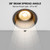 2 in. 5 CCT Adjustable LED Slim Regressed Eyeball Gimbal Downlight, Black Trim, 600 Lumens, Color Selectable 2700K-5000K, 360° Rotation