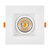 4 in. Adjustable Square Recessed Anti-Glare LED Gimbal Downlight, Canless IC Rated, 1100 Lumens, 5 CCT 2700K-5000K, 360° Rotation