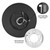 9 in. Black LED Flush Mount Ceiling Light, 5 CCT 2700K-5000K, 1600 Lumens, Dimmable