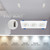2 in. 3 Head LED Slim Square Recessed Floating Gimbal Downlight, White, Canless IC Rated, 2000 Lumens, 5 CCT 2700K-5000K