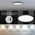 24 in. Black LED Flush Mount Ceiling Light, 5 CCT 2700K-5000K, 3300 Lumens, Dimmable