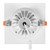 6 in. Slim Square Recessed Anti-Glare LED Downlight, White Trim Black Baffle, Canless IC Rated, 1200 Lumens, 5 CCT 2700K-5000K