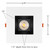 6 in. Slim Square Recessed Anti-Glare LED Downlight, White Trim Black Baffle, Canless IC Rated, 1200 Lumens, 5 CCT 2700K-5000K