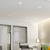 4 in. 2 Head LED Slim Square Recessed Floating Gimbal Downlight, White, Canless IC Rated, 2000 Lumens, 5 CCT 2700K-5000K