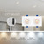 4 in. 2 Head LED Slim Square Recessed Floating Gimbal Downlight, White, Canless IC Rated, 2000 Lumens, 5 CCT 2700K-5000K