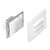 Horizontal LED Grated Step Light, Indoor/Outdoor Stair Light, 3 CCT Color Selectable 3000K/4000K/5000K, White (2 Pack)