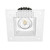 3 in. 5 CCT Adjustable Square LED Slim Trimless Eyeball Gimbal Downlight, 600 Lumens, Color Selectable 2700K-5000K, 360° Rotation